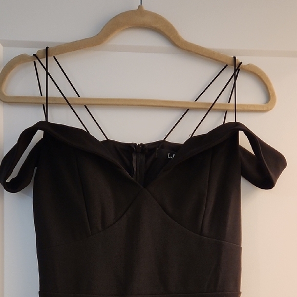 Lulu's Classic Black Midi Dress - Picture 3 of 8